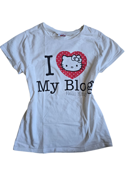 2010s vintage Hello kitty printed twee top