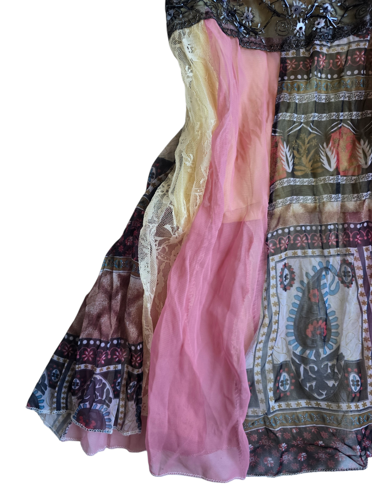 2000s vintage fairy boho sequins top