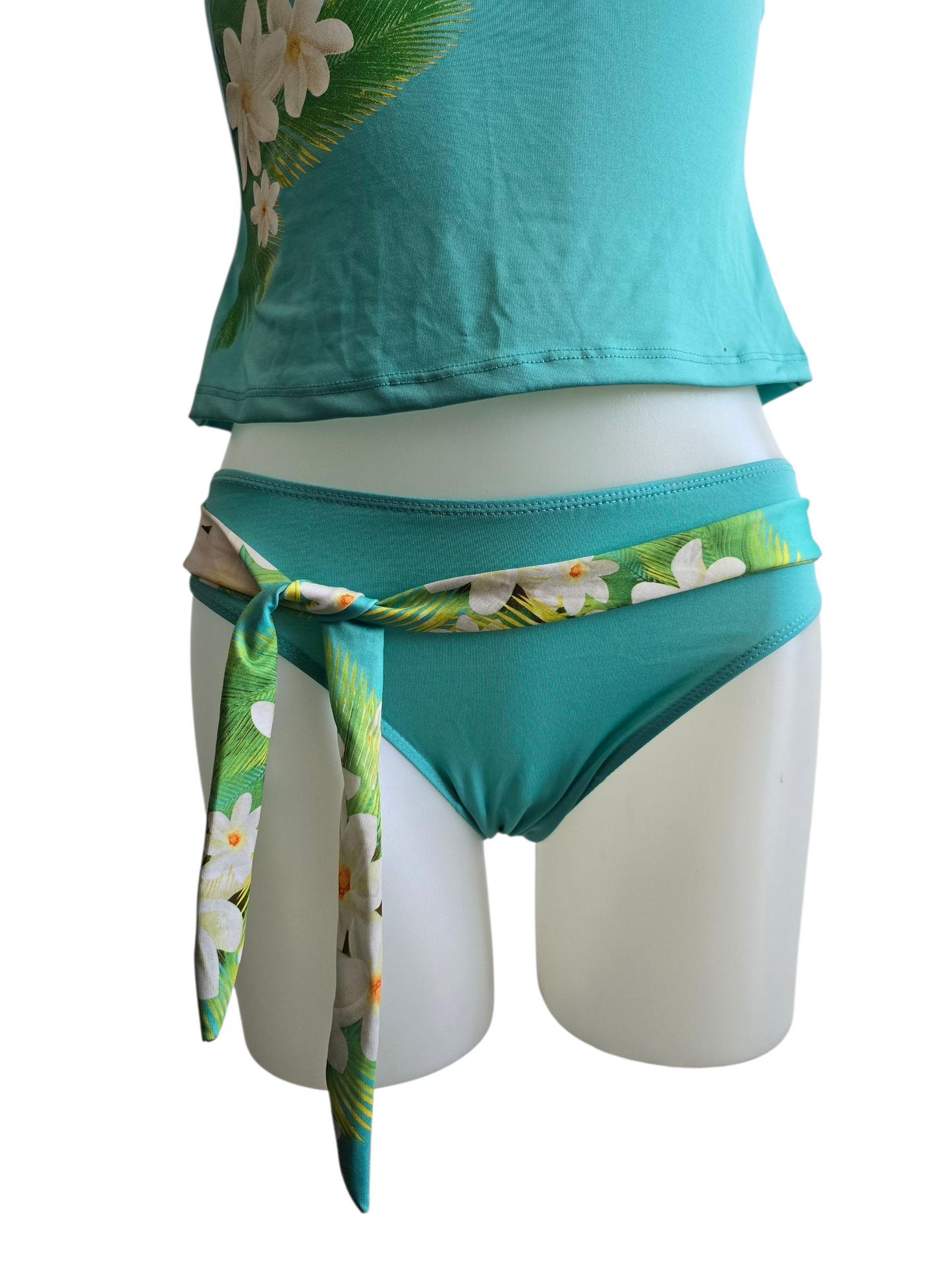 Y2k vintage tropical hibiscus swimsuit