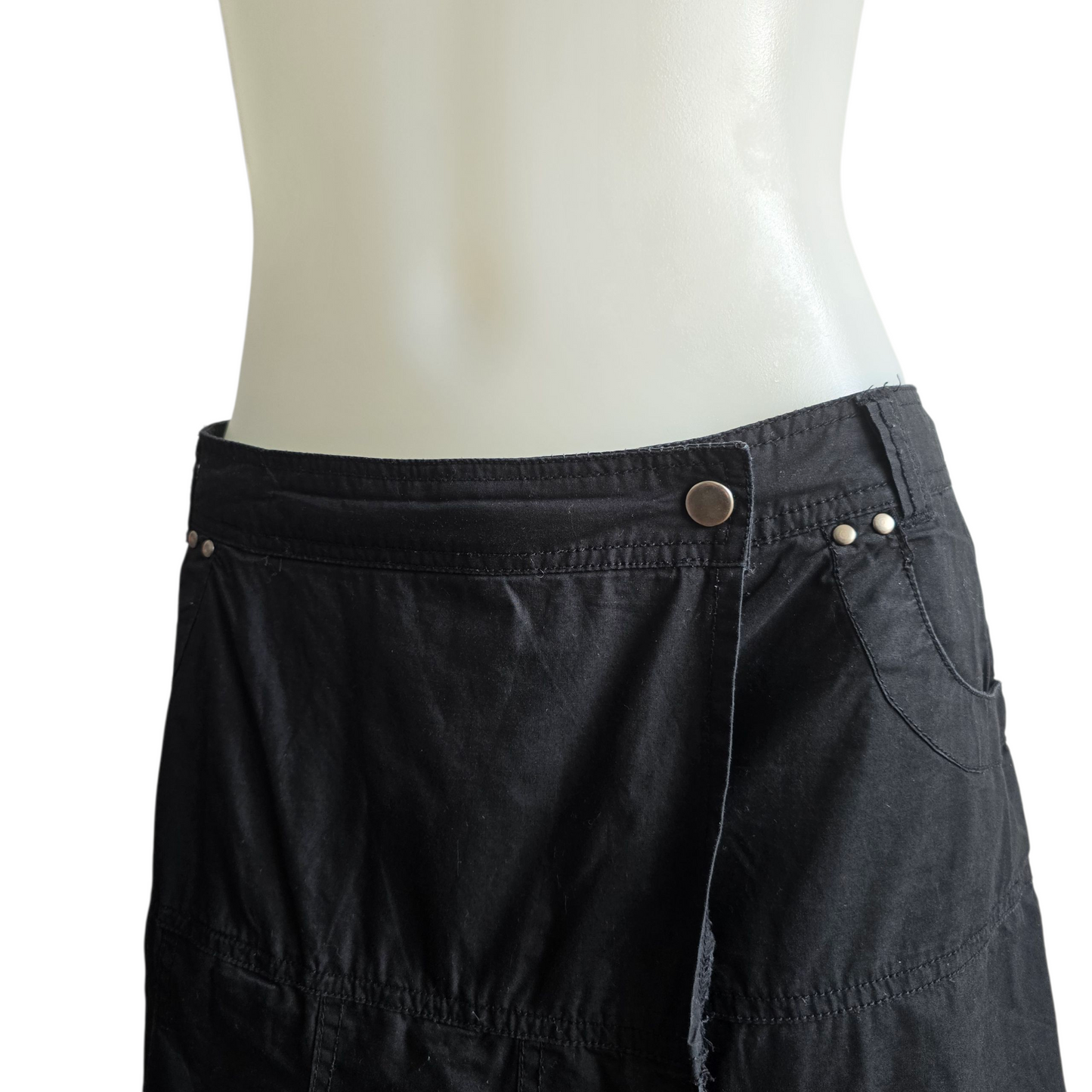 Y2k vintage softgrunge pleated awymetric skirt