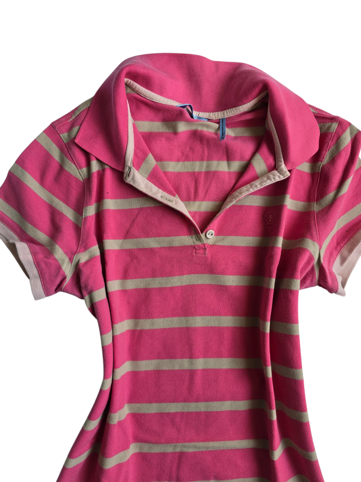 2000s vintage swag striped pink shirt