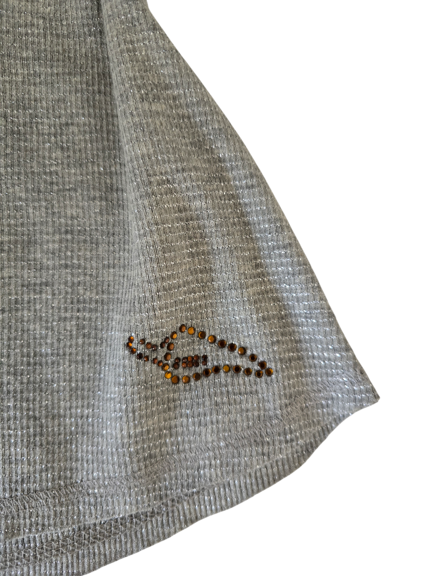 2000s vintage indie sleaze grey shinny top
