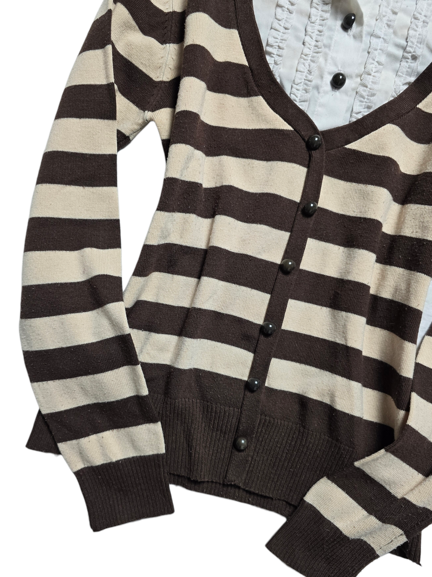 00s vintage striped softgrunge shirt knit sweater