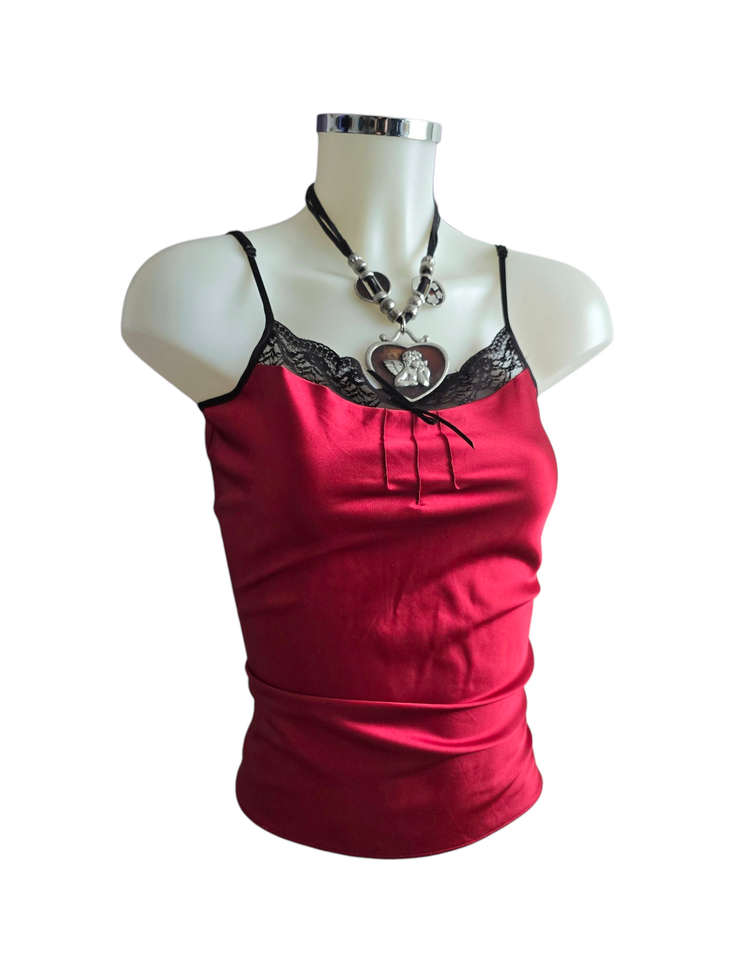 90s vintage whimsigoth satin cami top