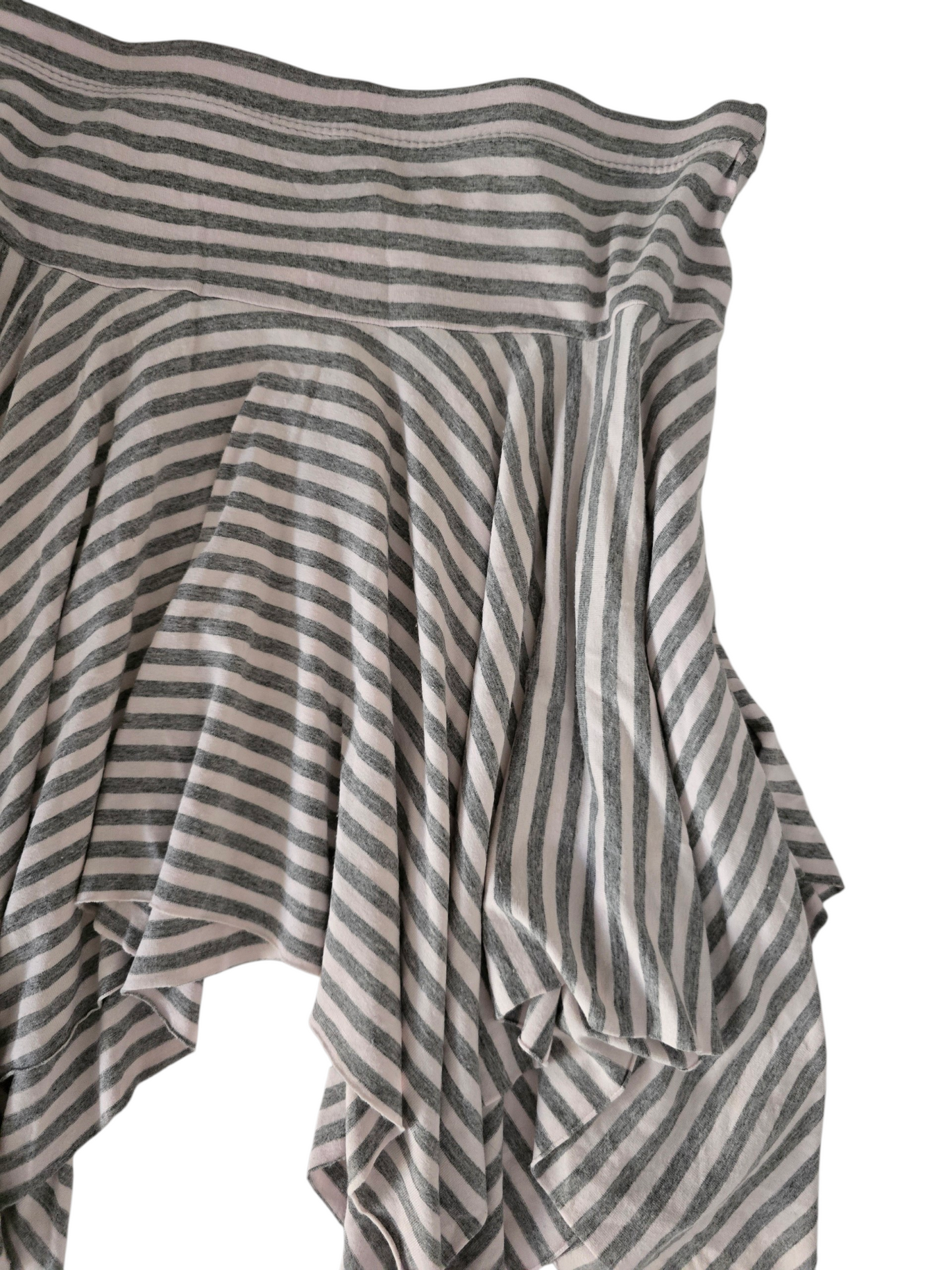 2000s vintage indie sleaze striped asymetric skirt - zimfriperie