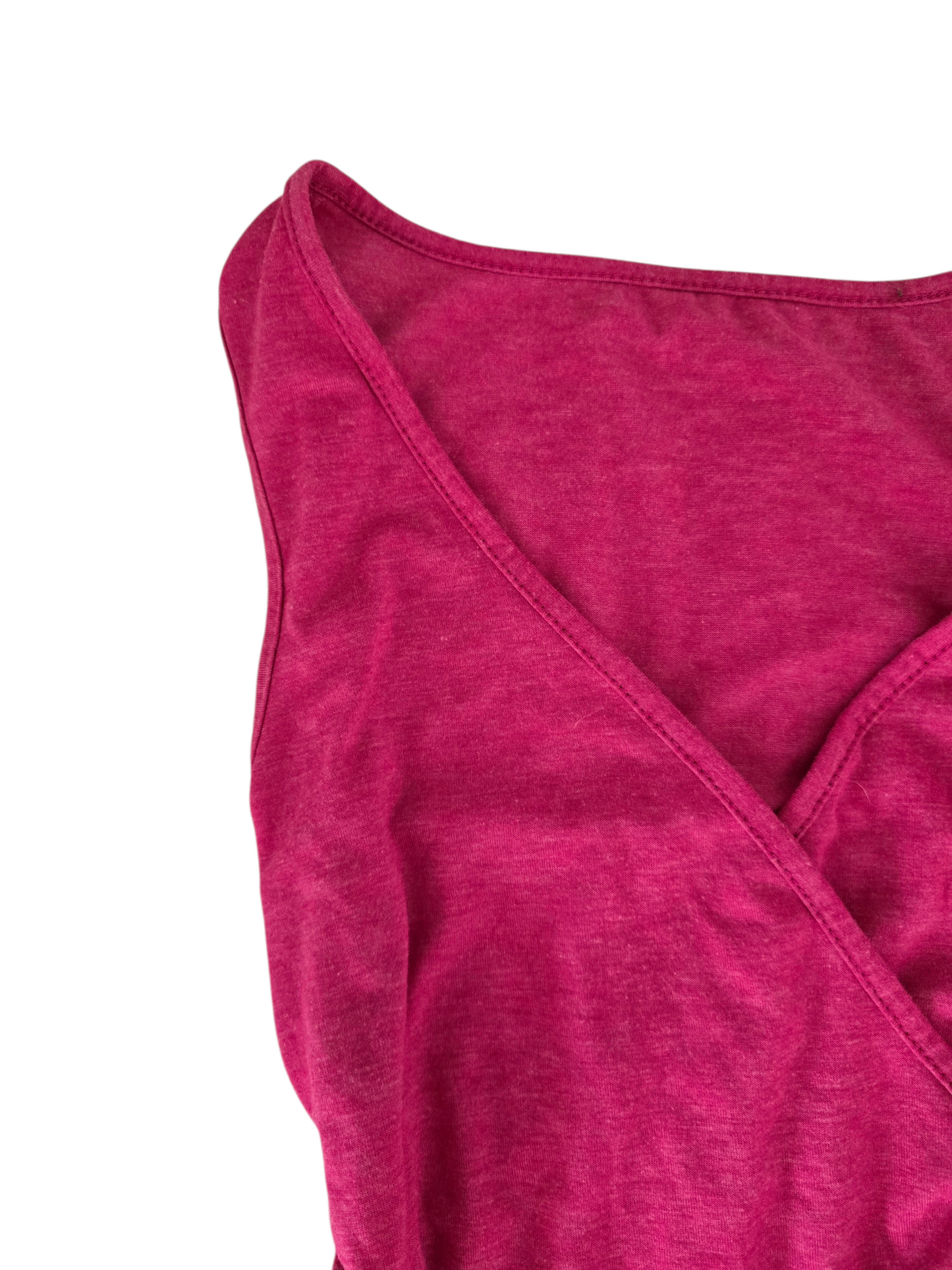 2000s vintage pink asymetric wrap top