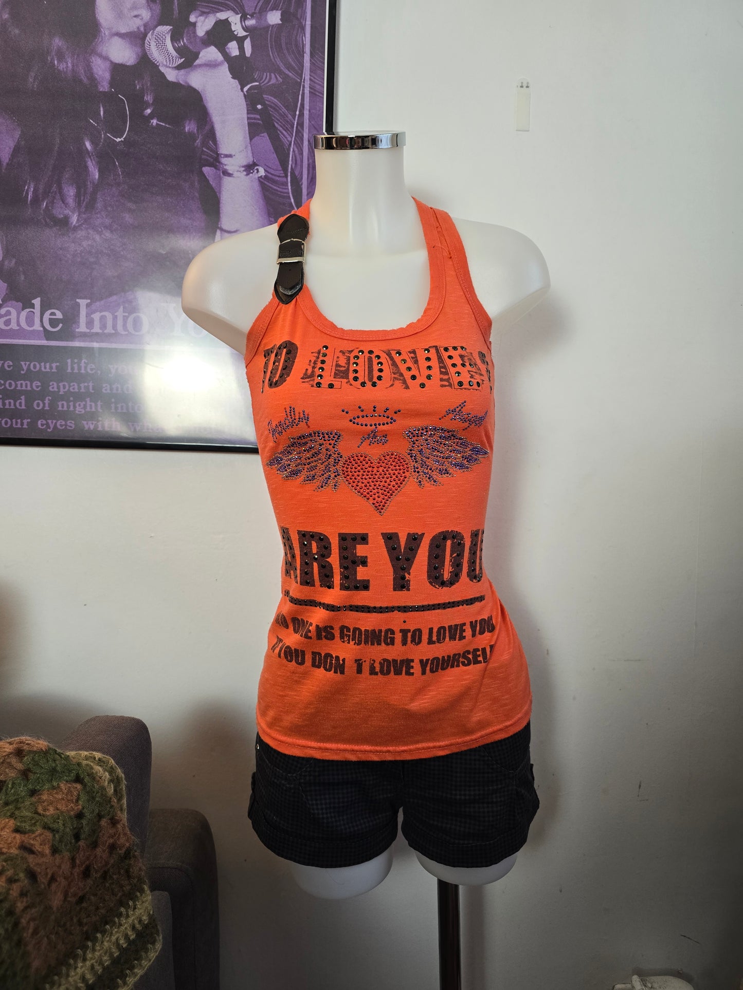 00s vintage softgrunge rhinestone top - zimfriperie