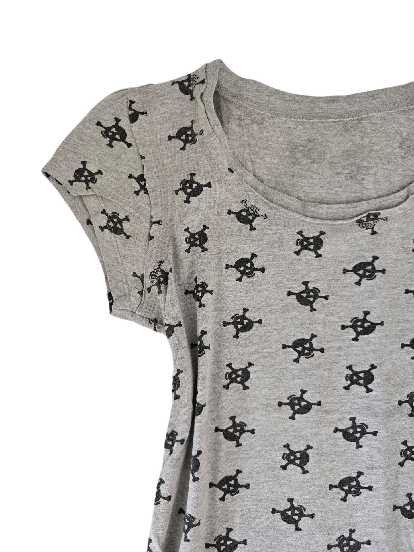2000s vintage scene emo printed skull top - zimfriperie