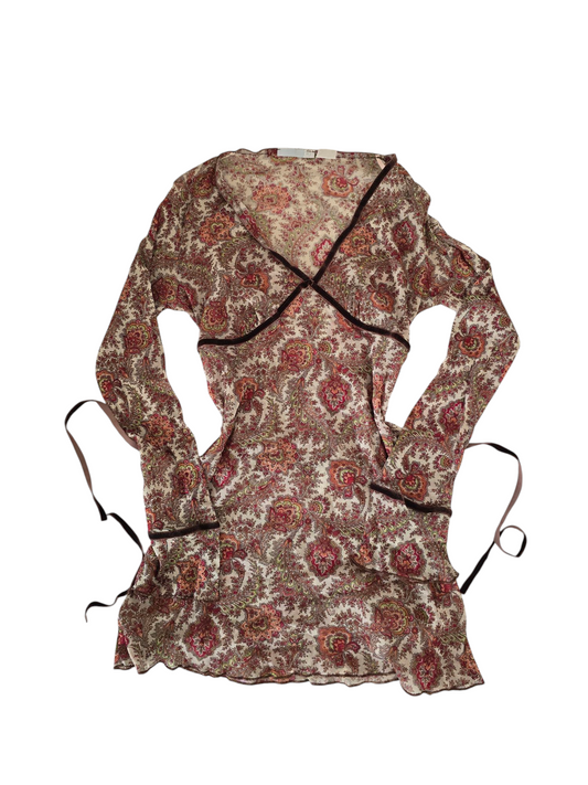 Y2k vintage bohemian transparent top