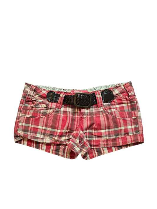 2008 vintage coquette low waist plaid short - zimfriperie