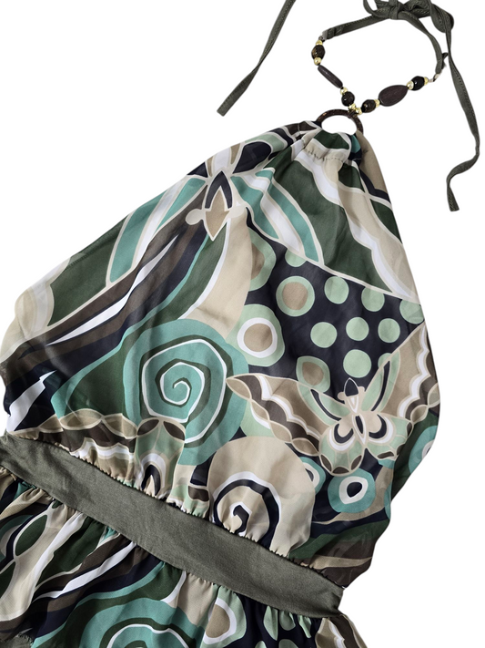 Y2k vintage bohemian backless top