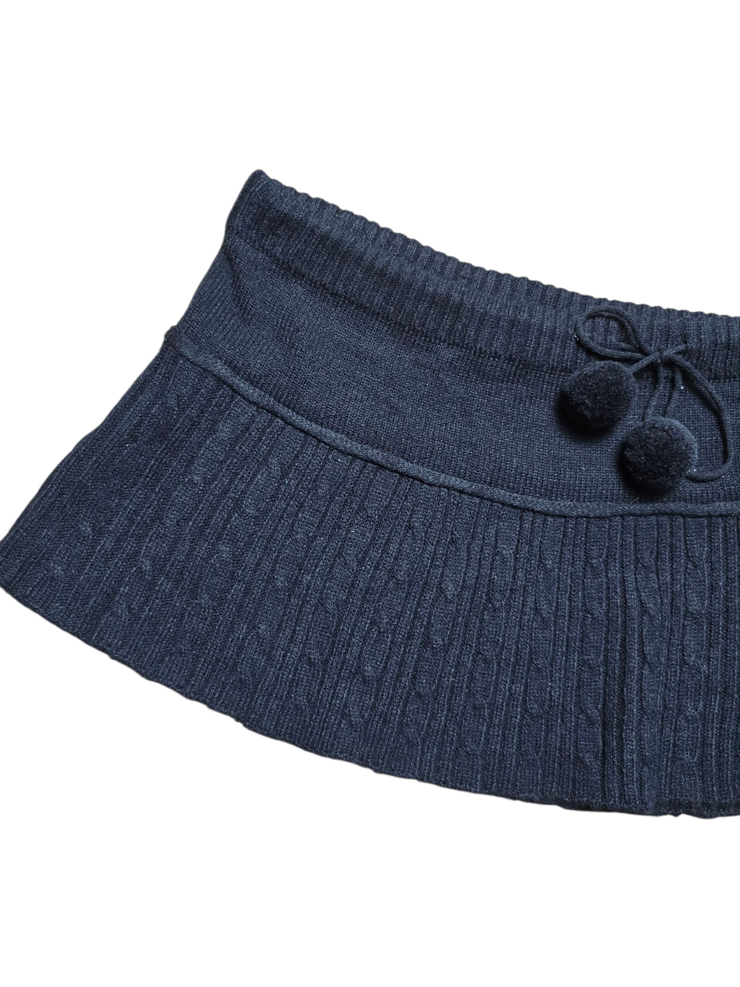 00s vintage dark coquette ribbed mini skirt