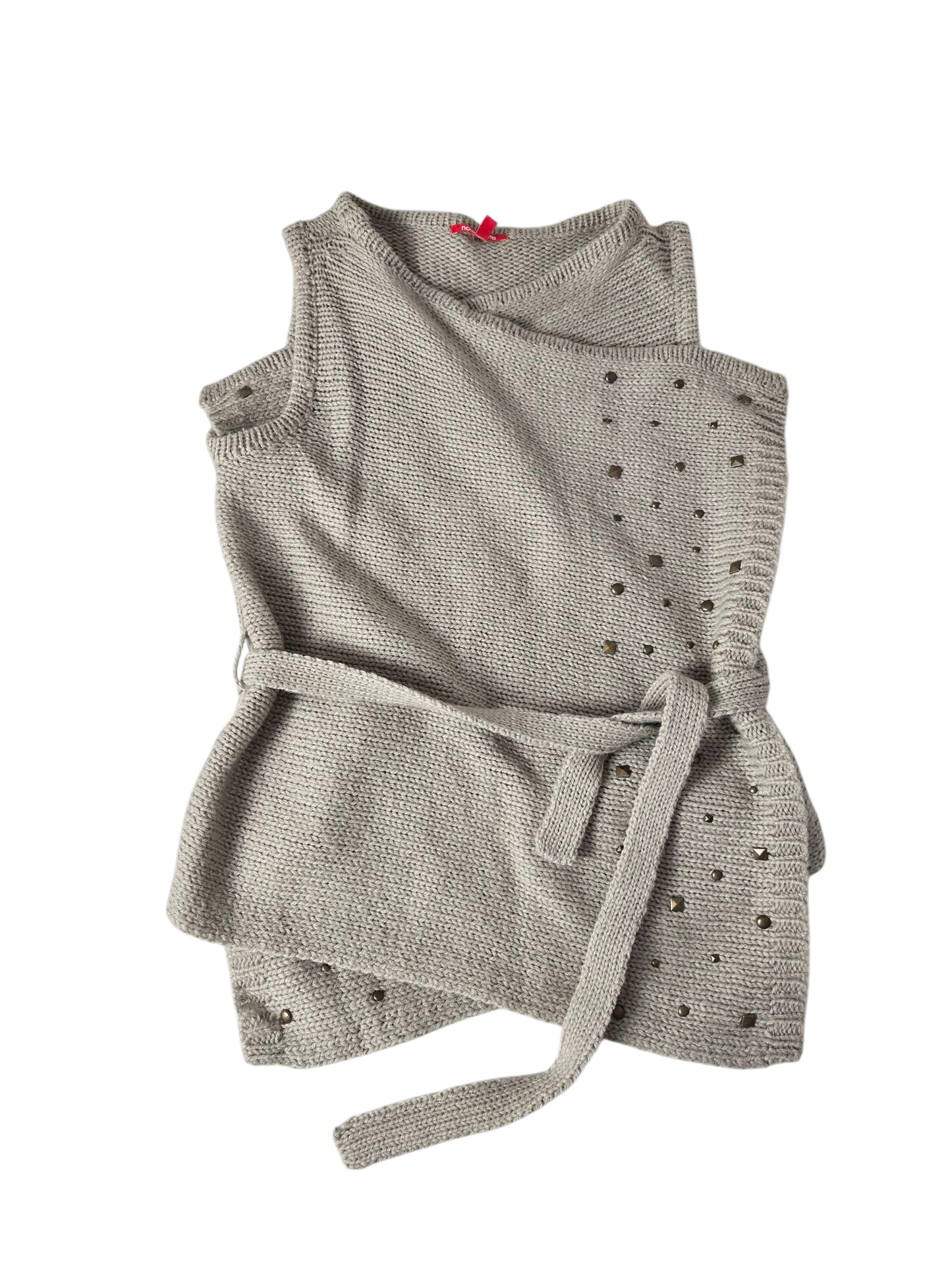 Y2k vintage indiesleaze studded sleeveless cardigan