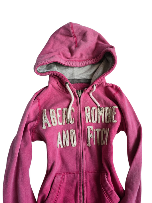 2000s Abercrombie & Fitch vintage pink surf zip sweater