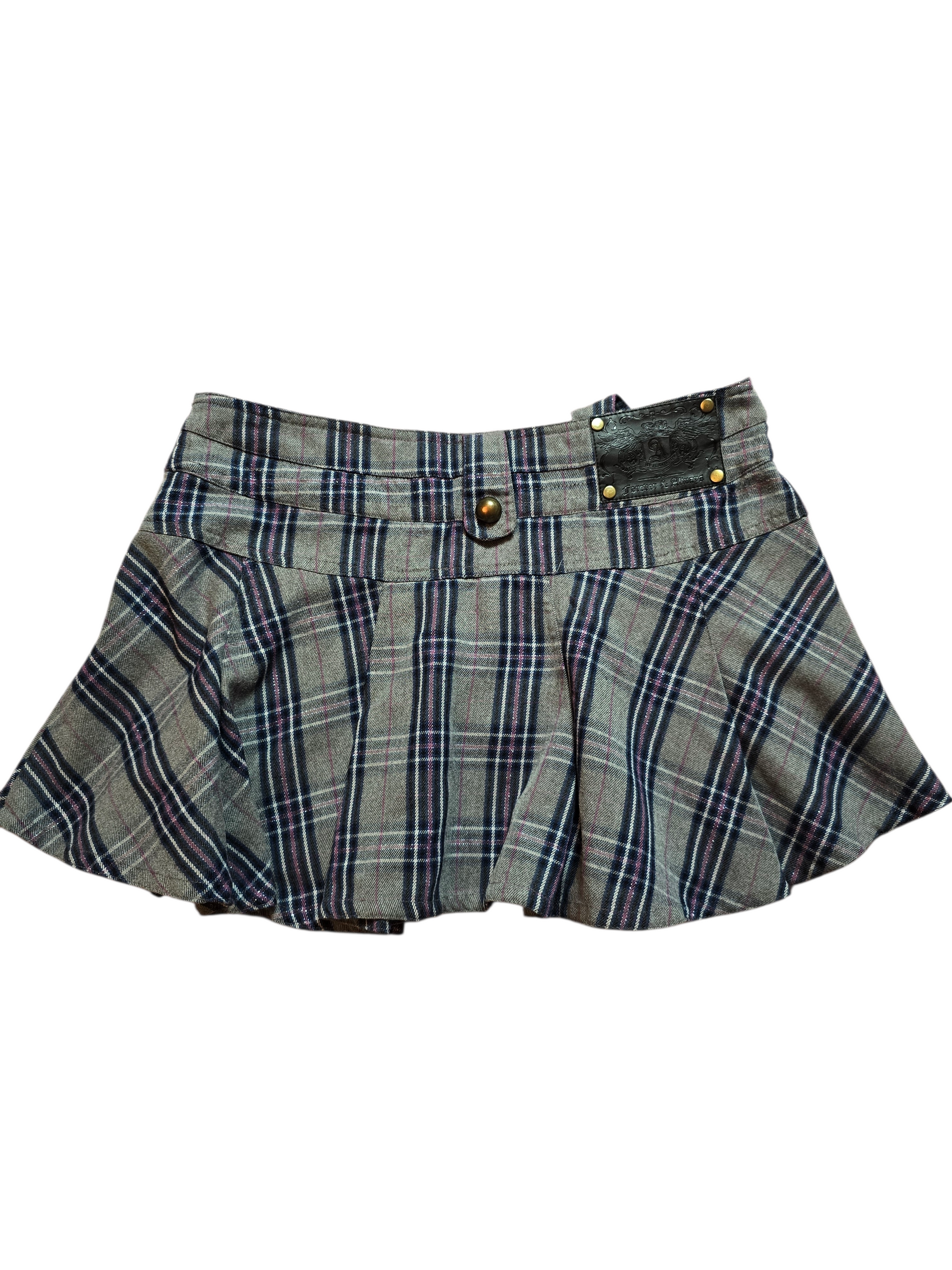 00s vintage softgrunge plaid pleated mini skirt - zimfriperie