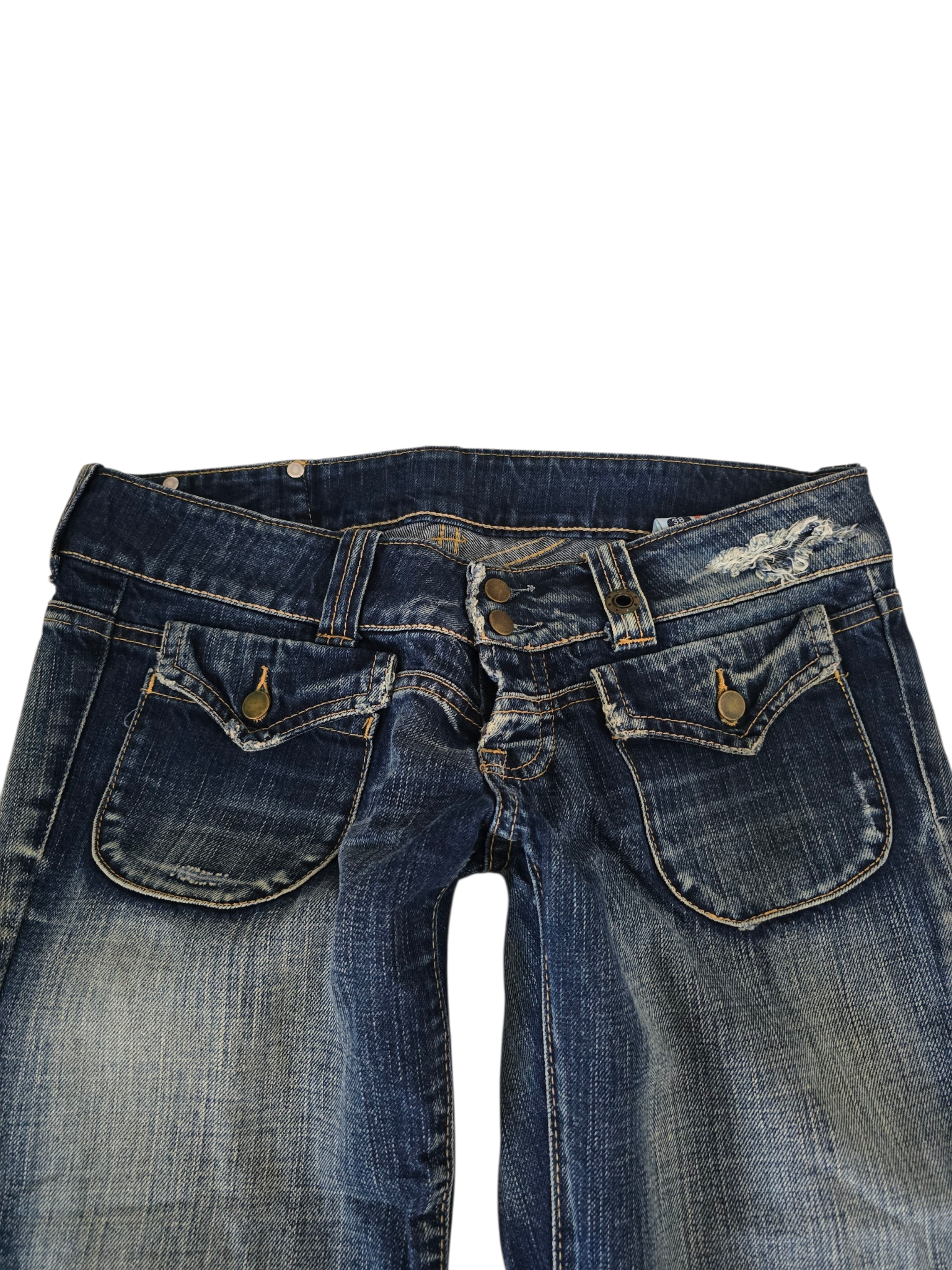 2000s vintage bootcut low waist denim pants - zimfriperie