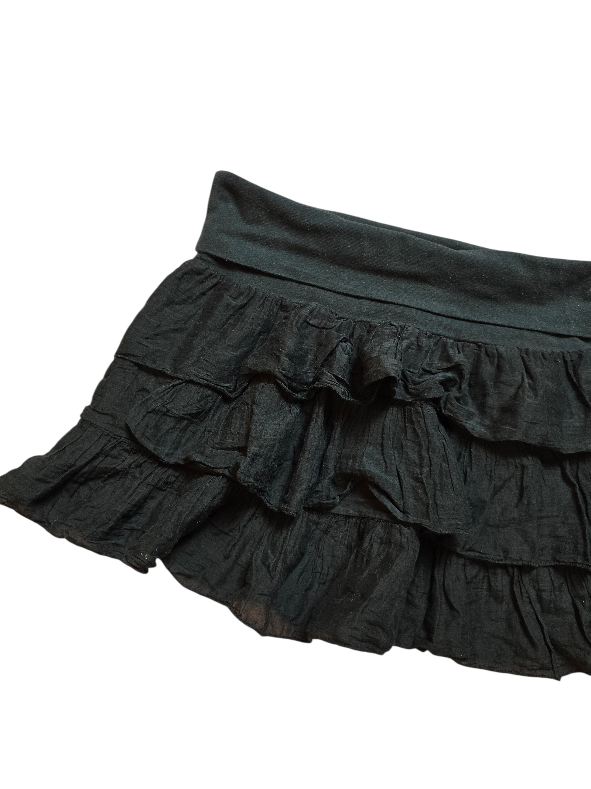00s vintage dark coquette ruffled mini skirt - zimfriperie
