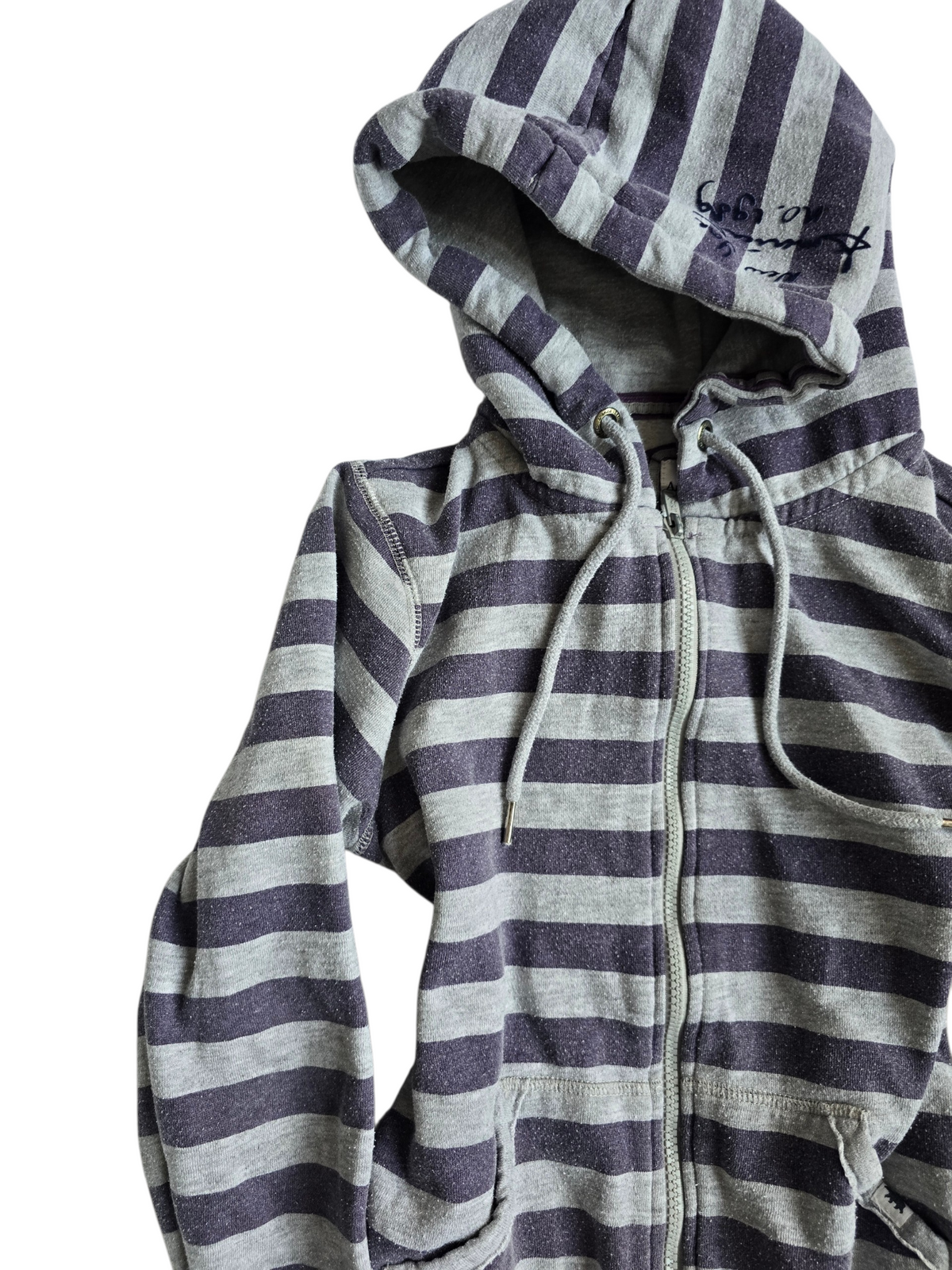 2000s vintage indie sleaze striped zip sweater