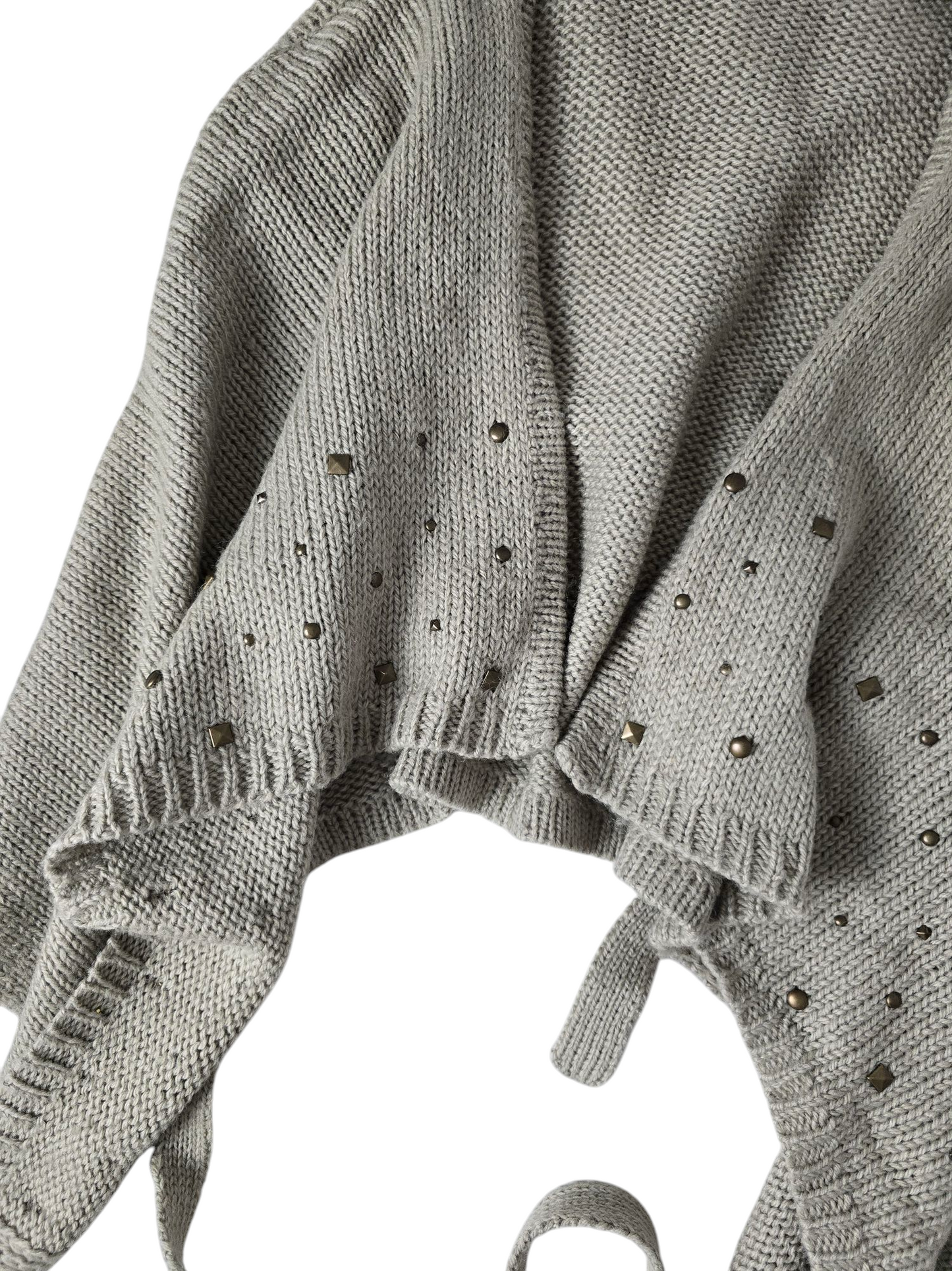 Y2k vintage indiesleaze studded sleeveless cardigan