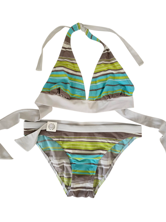 2000s striped bikini
