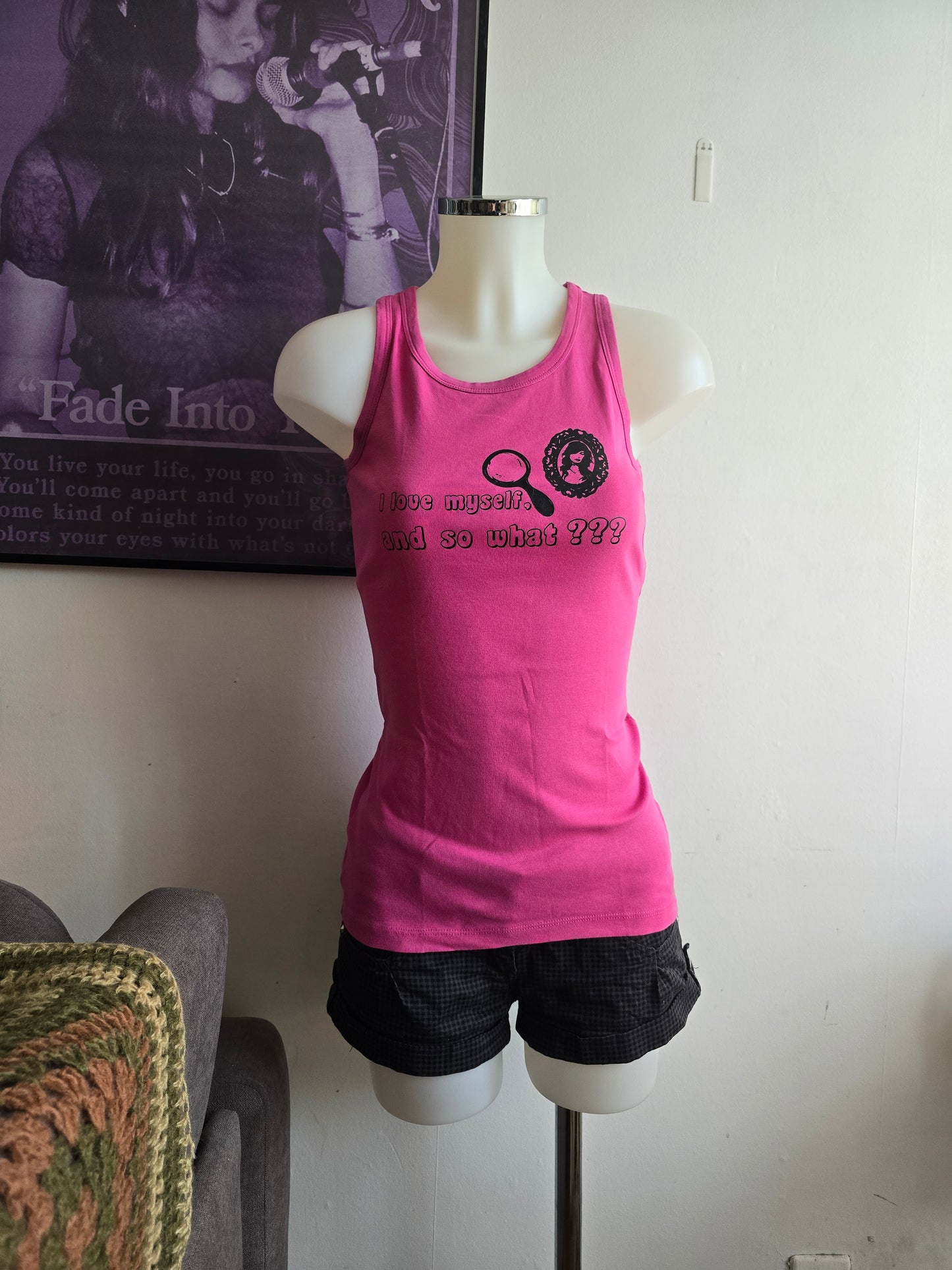 00s vintage softgrunge coquette printed top