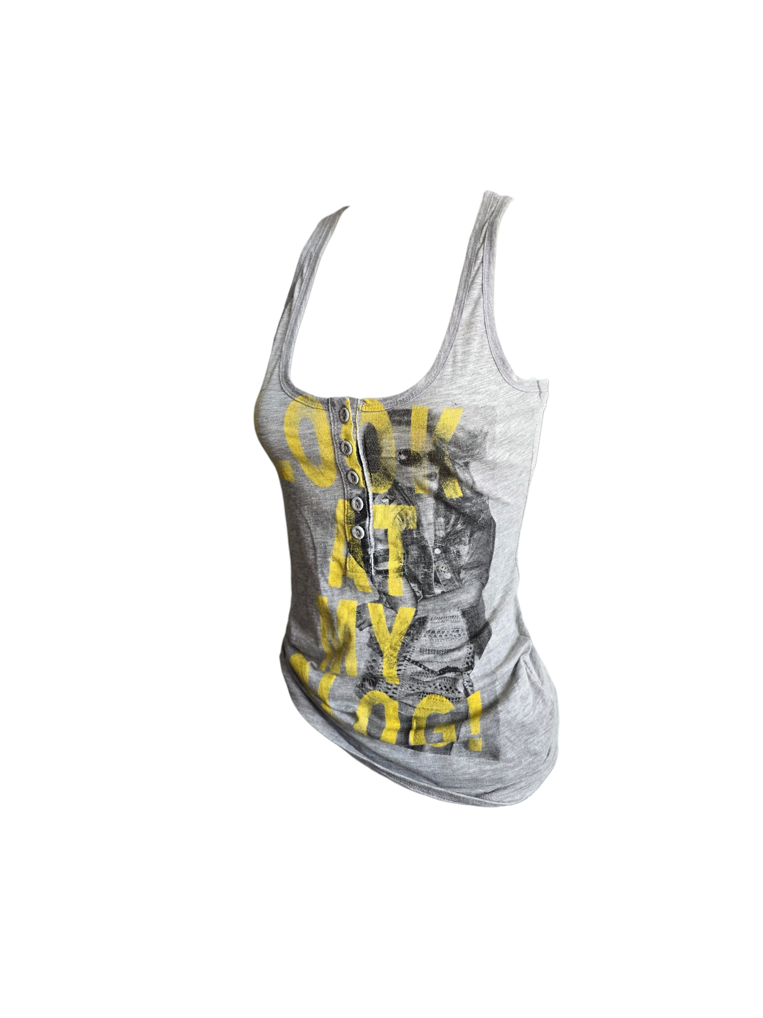 2010s vintage swag grey top - zimfriperie