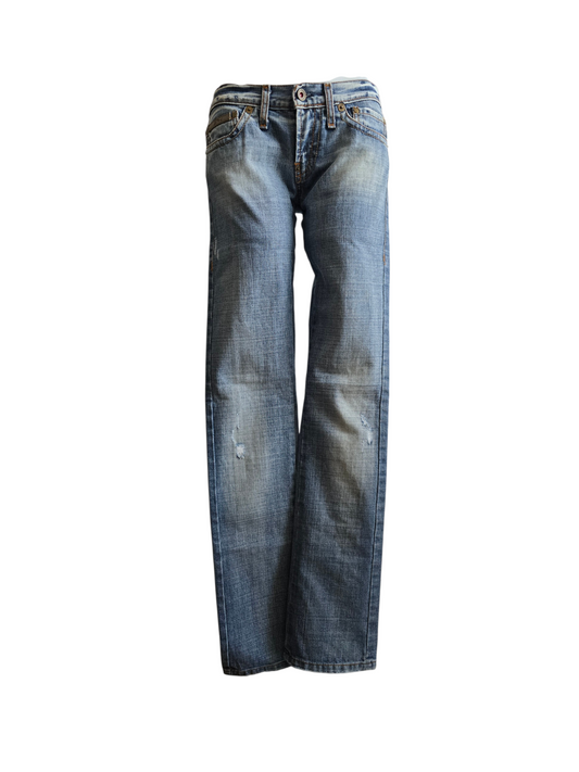 2000s vintage bootcut low waist denim pants