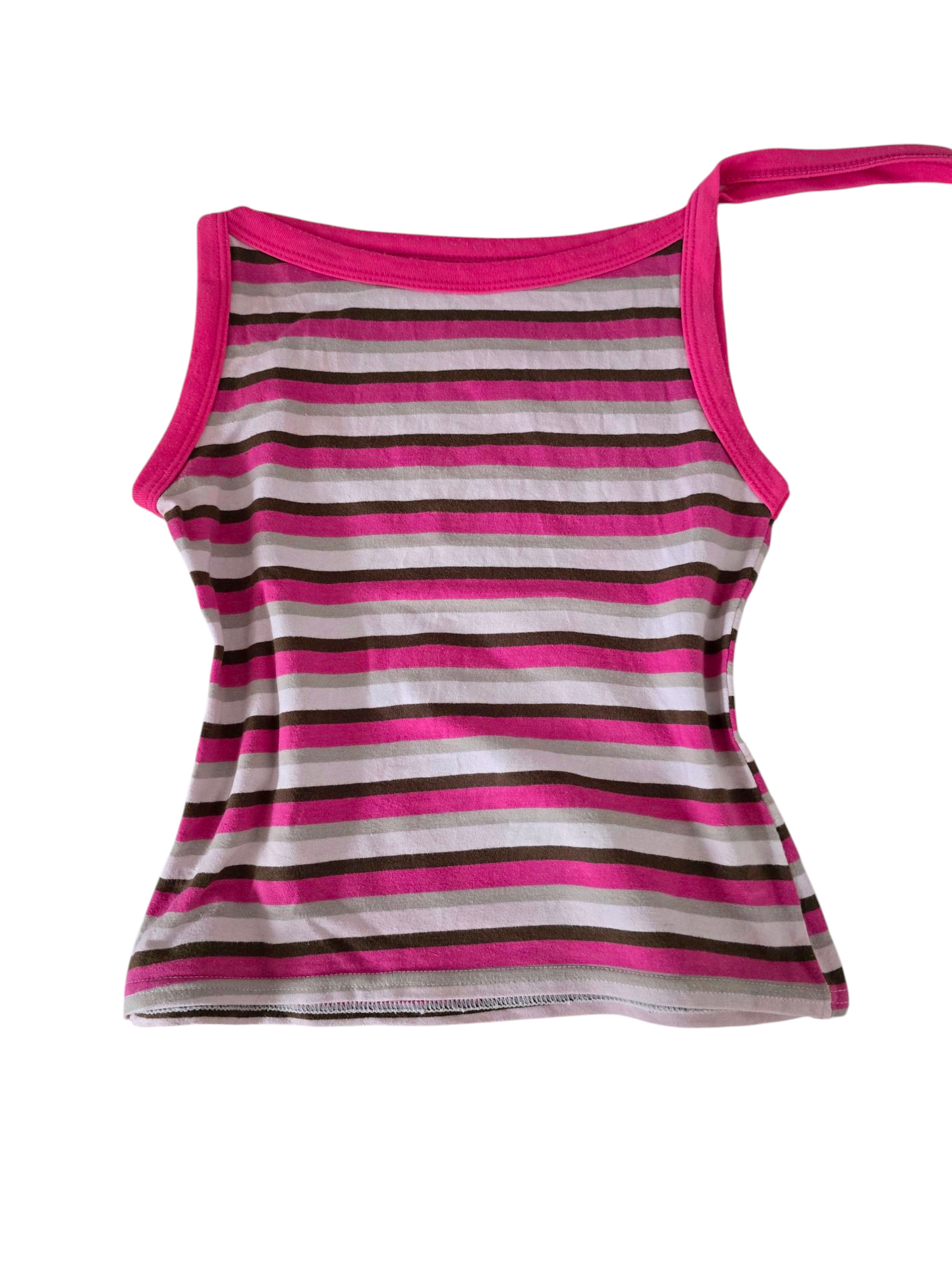 90s vintage summer striped pink top
