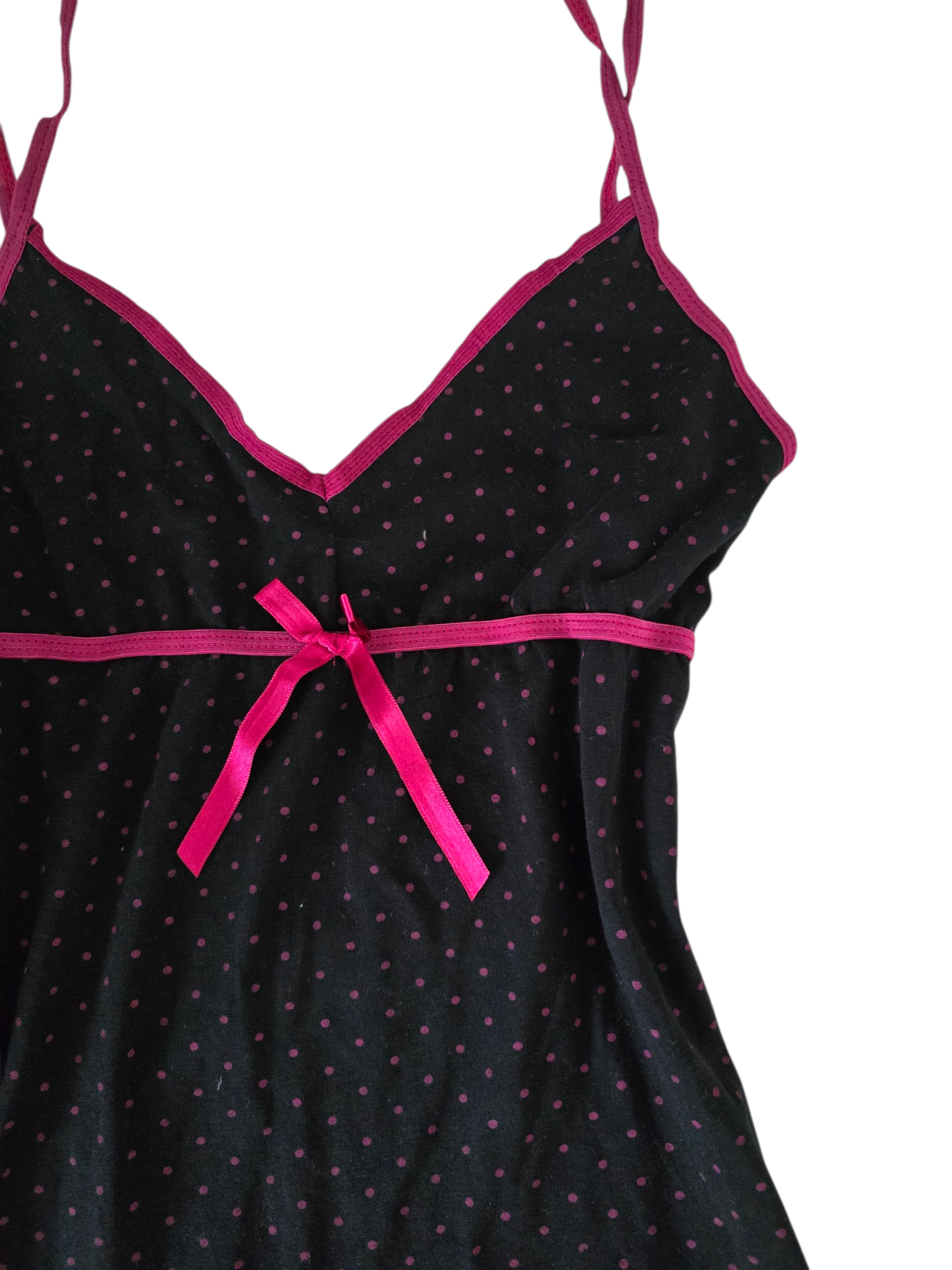 2000s vintage coquette polka dots babydoll top - zimfriperie