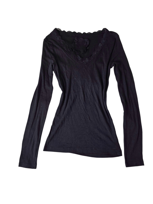 Top coquette lace dentelle y2k vintage 00s