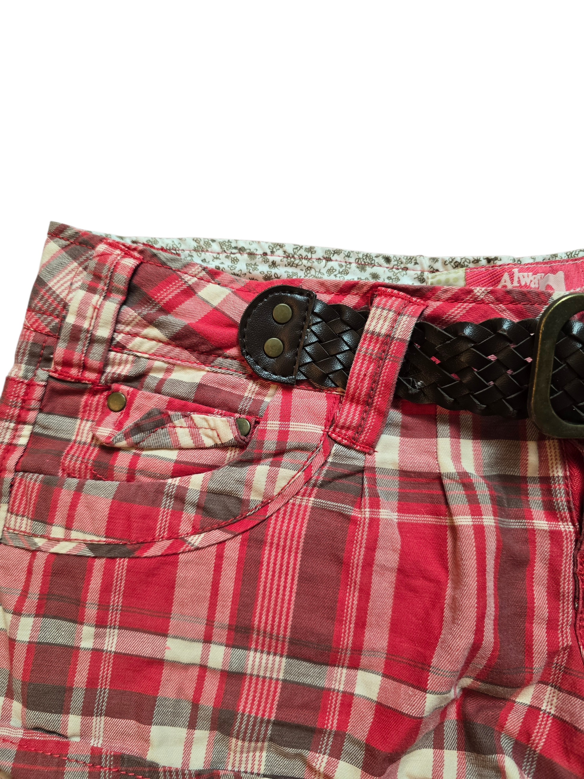 2008 vintage coquette low waist plaid short - zimfriperie