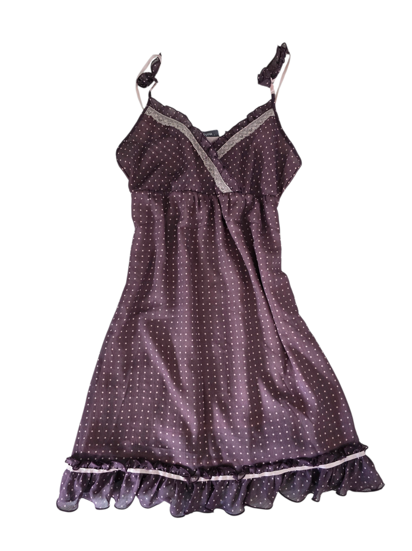 2000s vintage coquette polka dots babydoll dress - zimfriperie