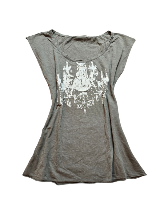 00s vintage softgrunge printed top - zimfriperie