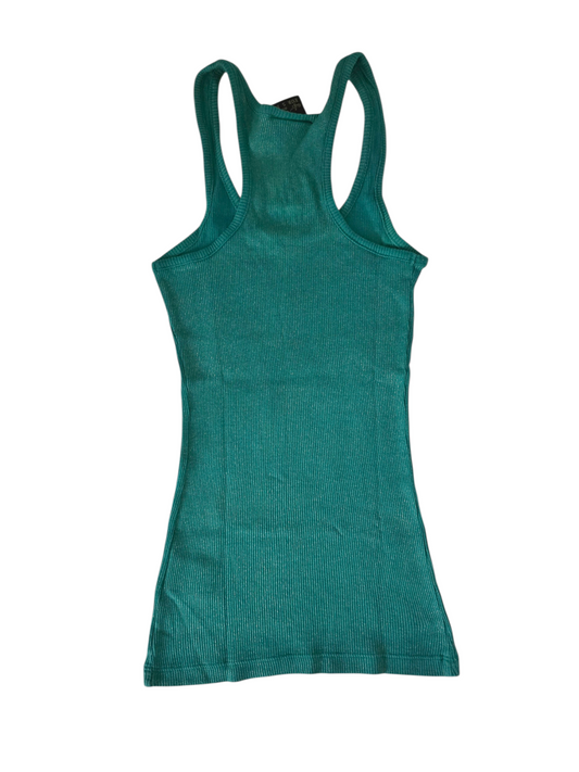 2010s vintage ribbed fitted shinny top - zimfriperie