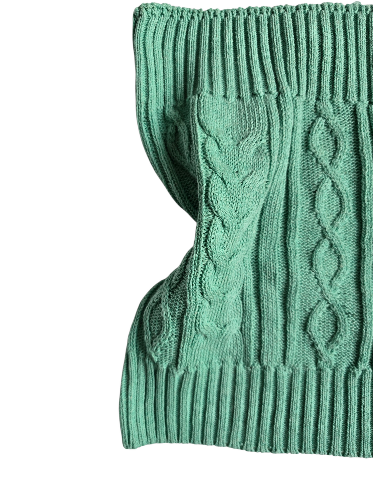 2000s vintage swag ribbed strapless teal top