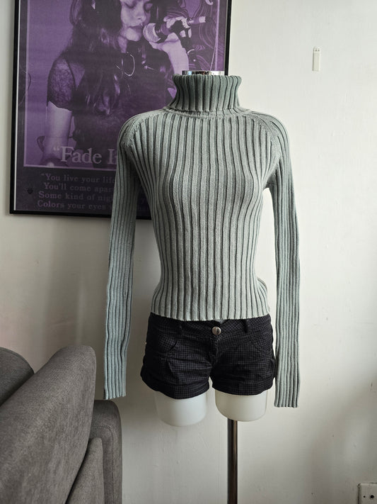 00s vintage ribbed blue sweater