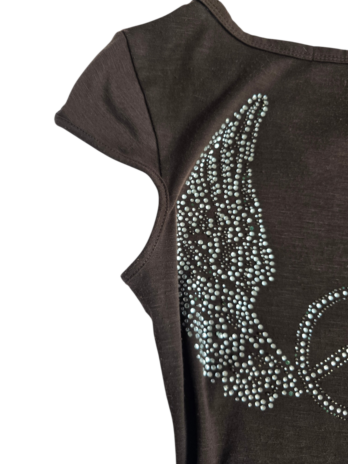 2009s vintage indie sleaze wings strass top