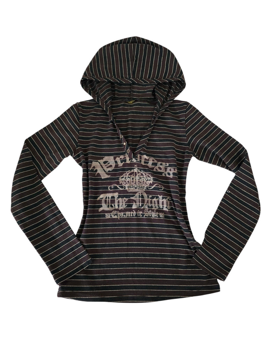 Y2k vintage striped softgrunge sweater