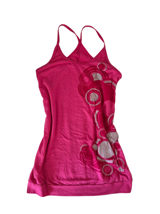 2000s vintage frutiger pink printed top