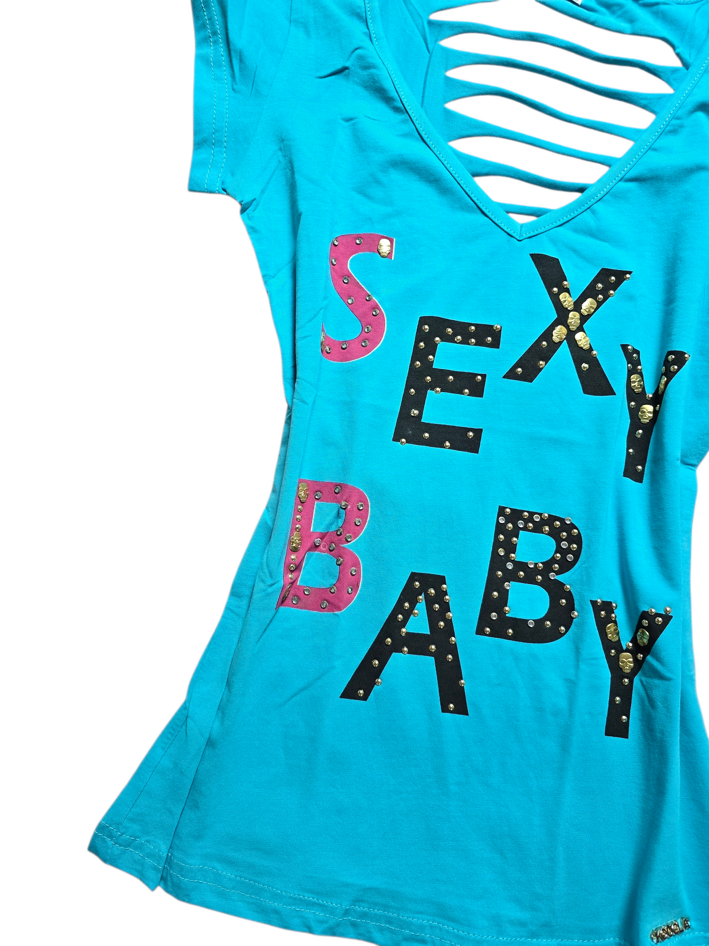 00s vintage distressed mcbling studded top - zimfriperie