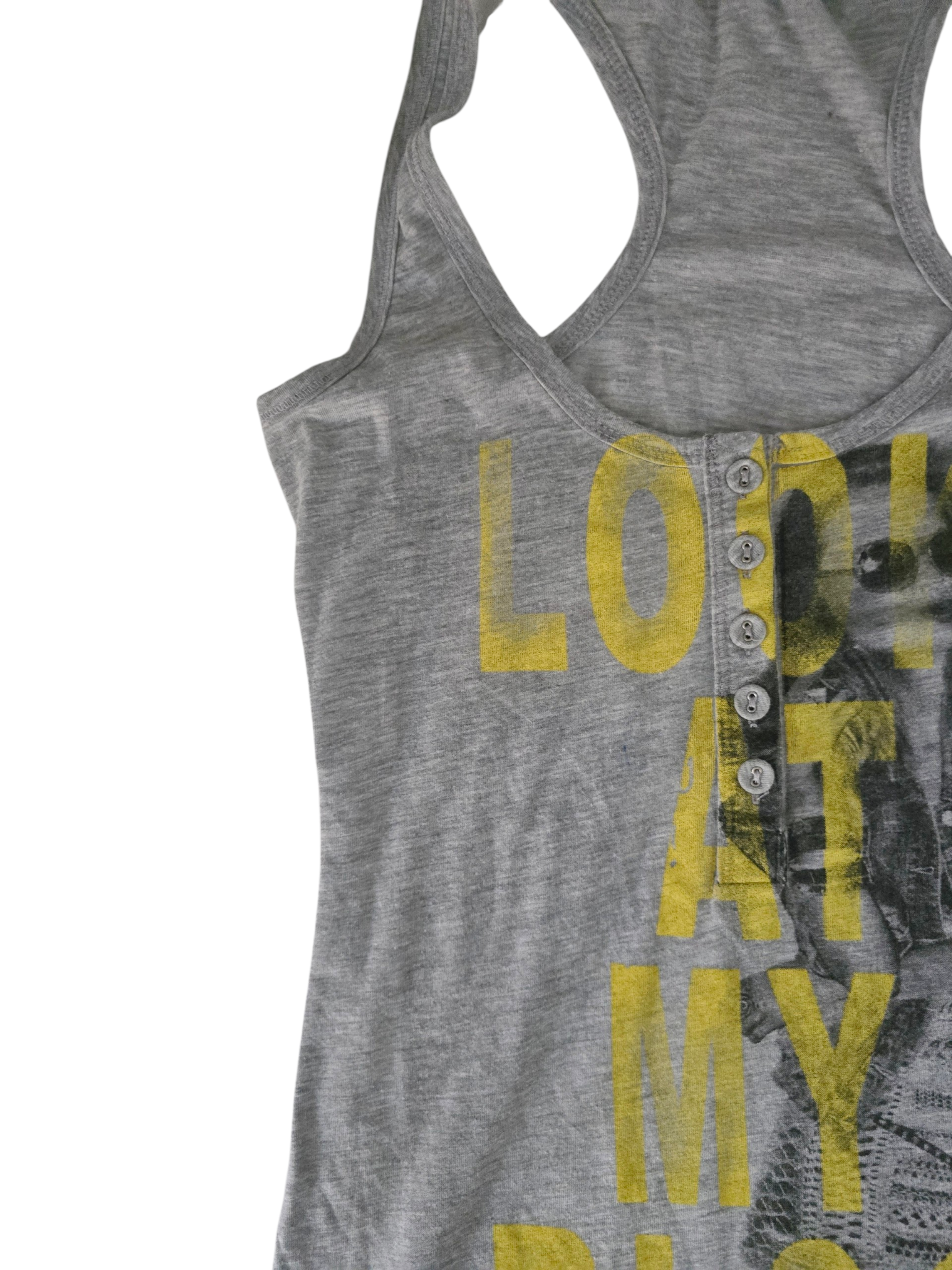 2010s vintage swag grey top - zimfriperie