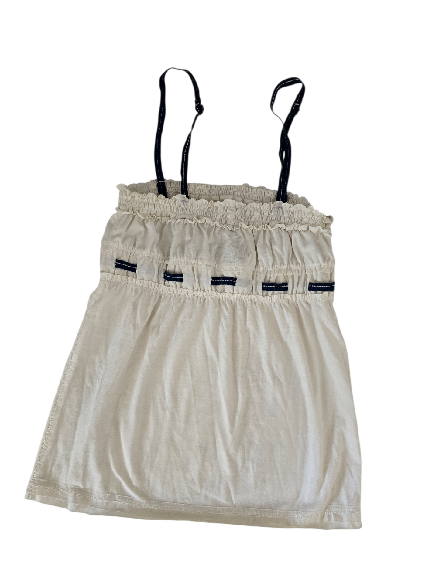 2000s vintage coquette white babydoll top