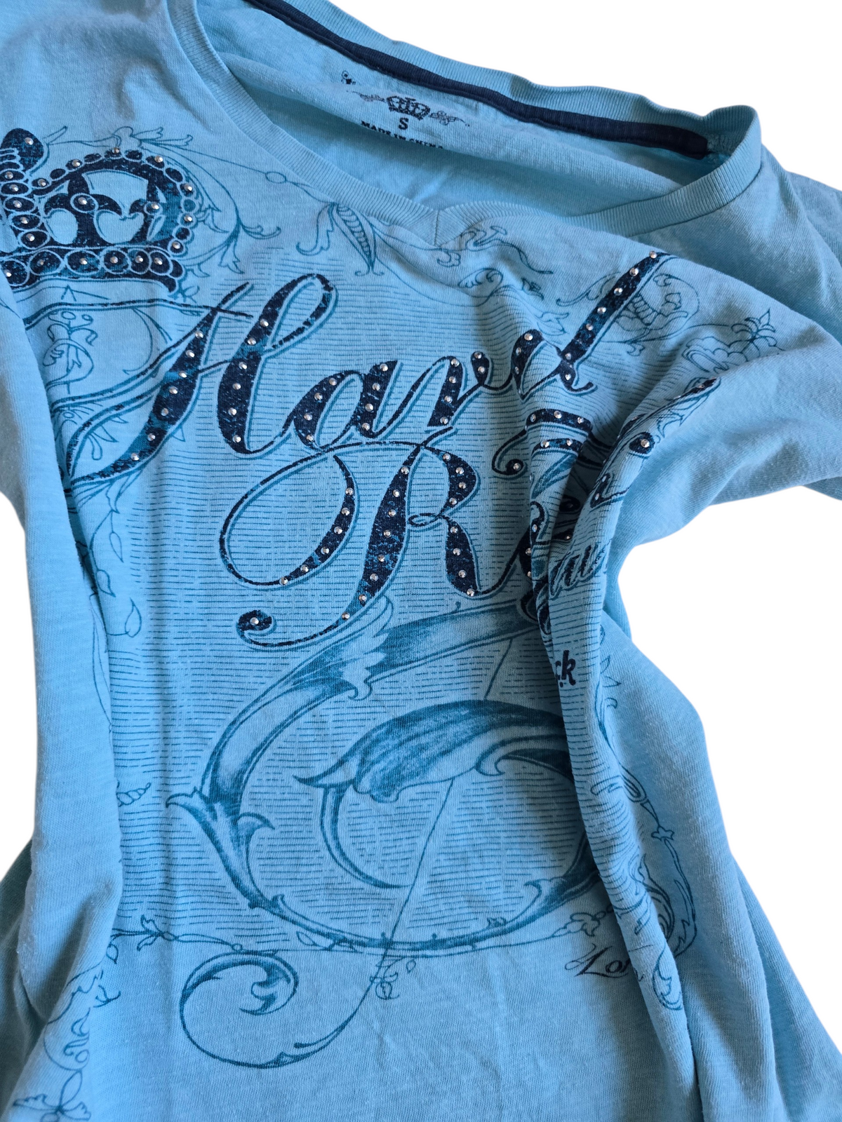 2000s vintage bro hoe rhinestone top