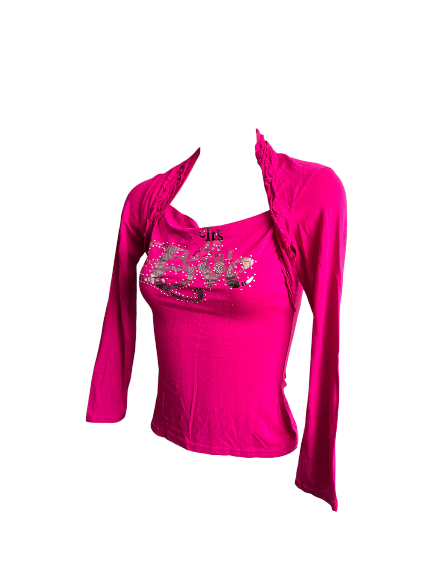 2000s vintage pink mcbling top - zimfriperie