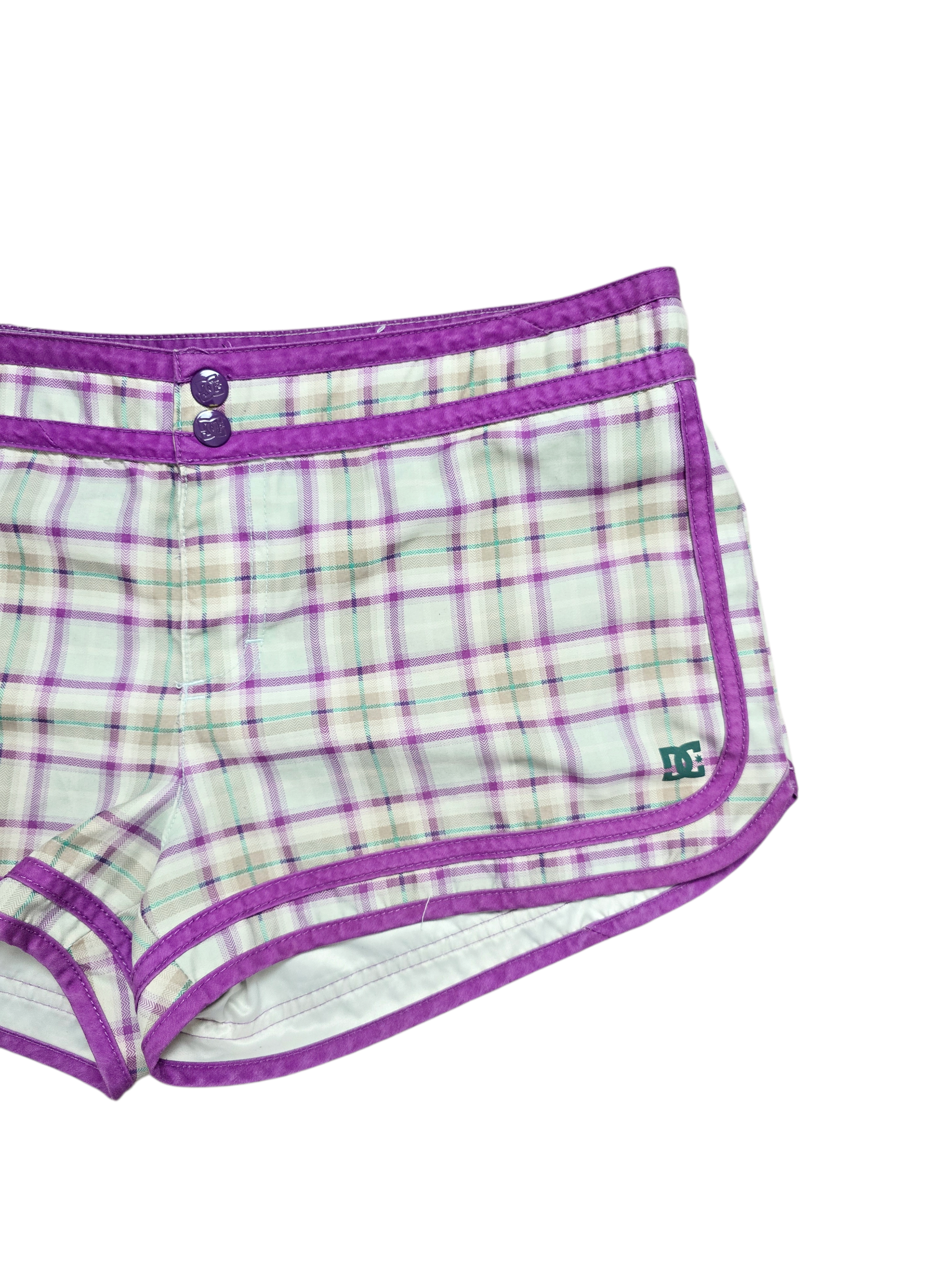 2008 vintage DC swag low waist plaid short - zimfriperie
