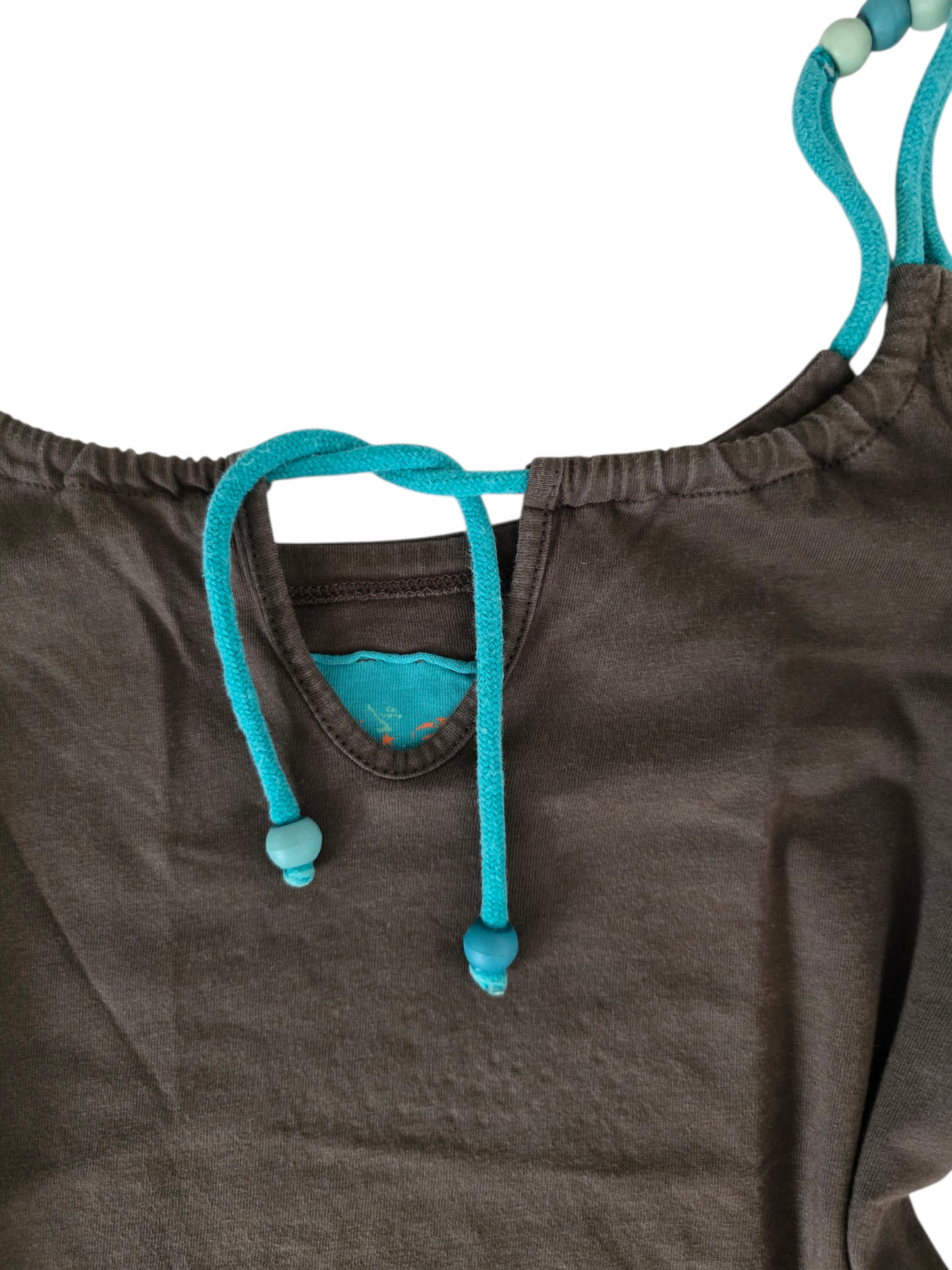 2000s vintage surfwear hibiscus teal top