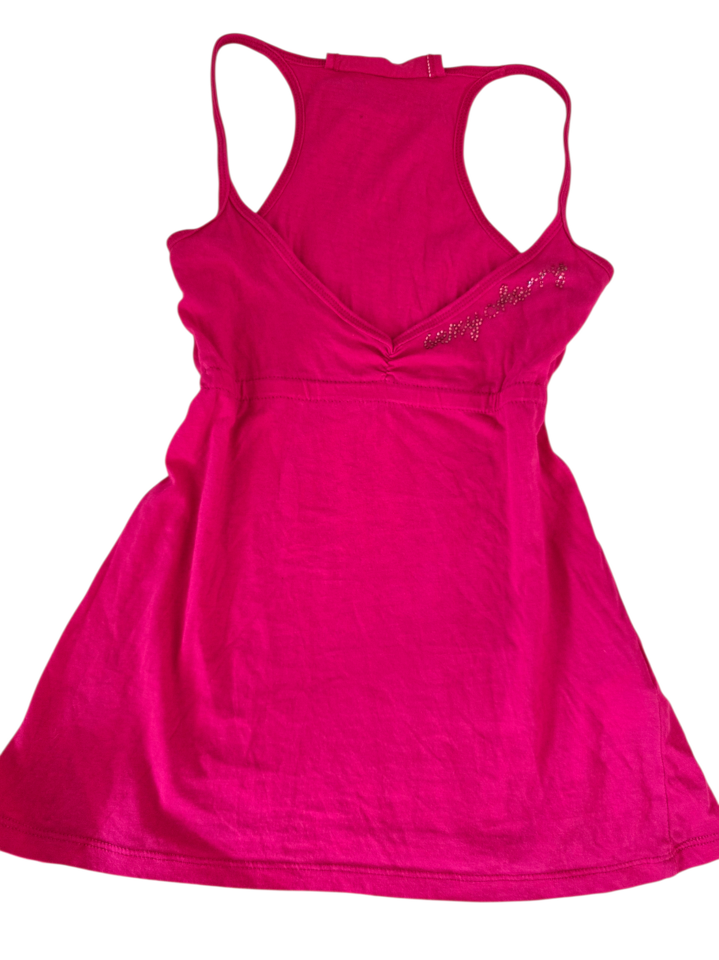 2000s vintage mcbling babydoll pink top