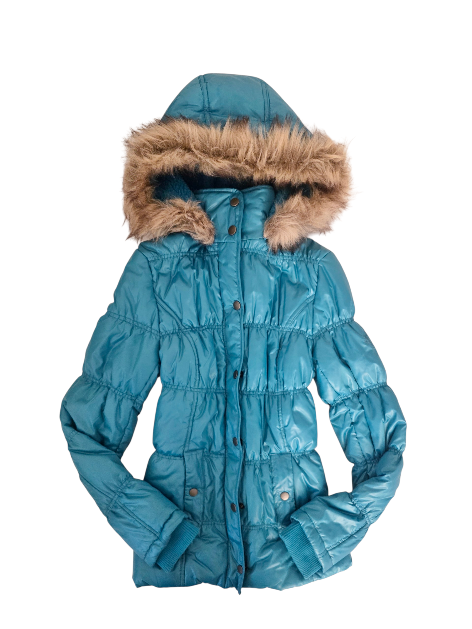 2000s vintage mcbling turquoise puffy jacket - zimfriperie