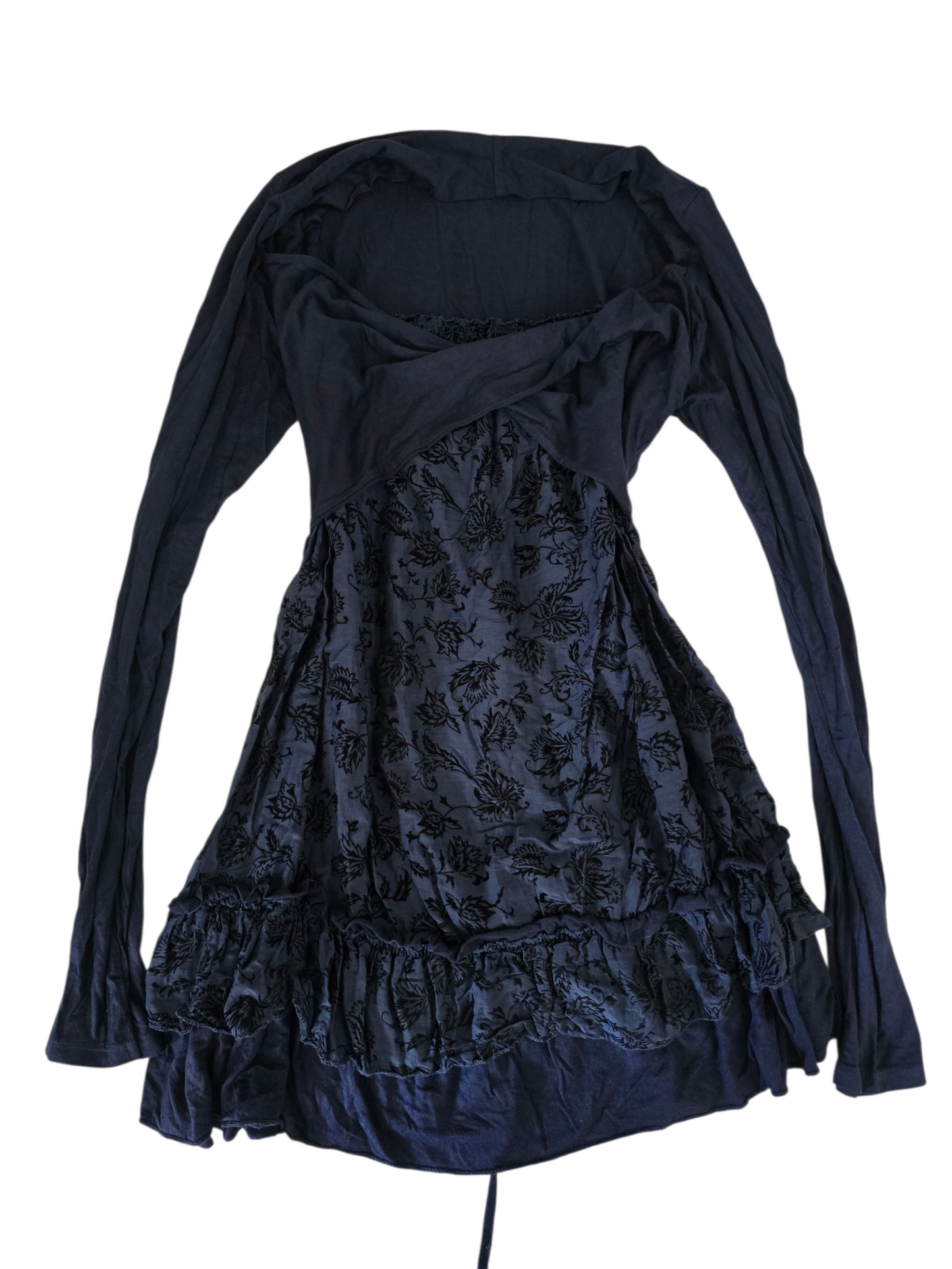 2000s vintage whimsy velvet babydoll dress