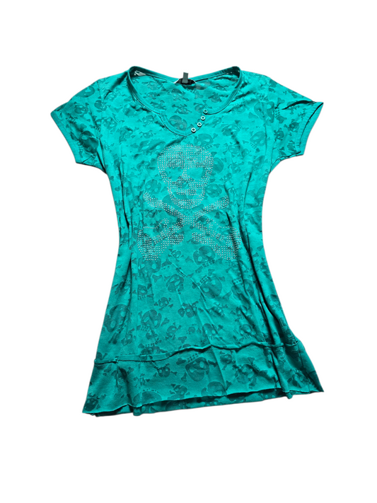 00s vintage emo fitted transparent skull top - zimfriperie